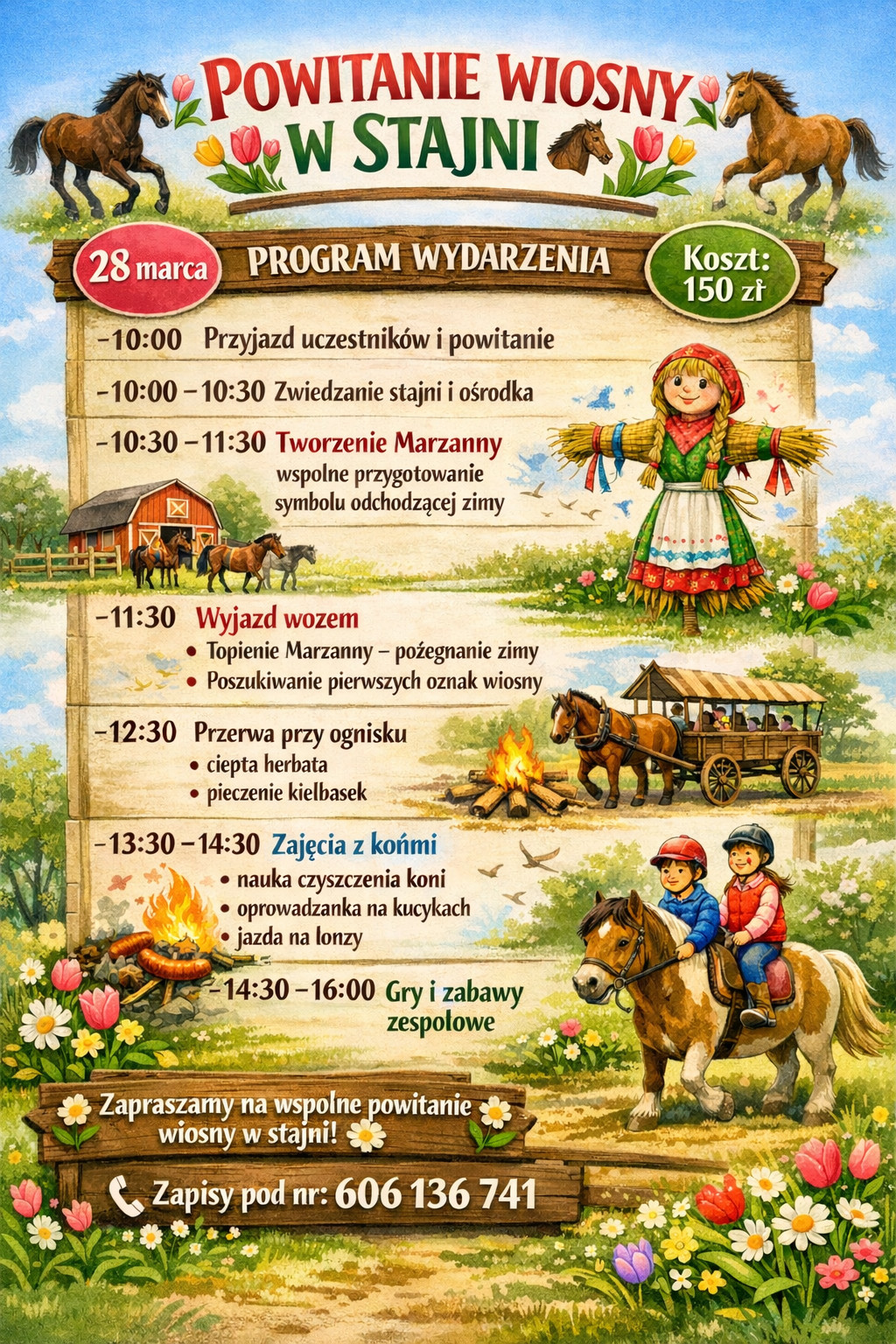 Powitanie wiosny w stajni